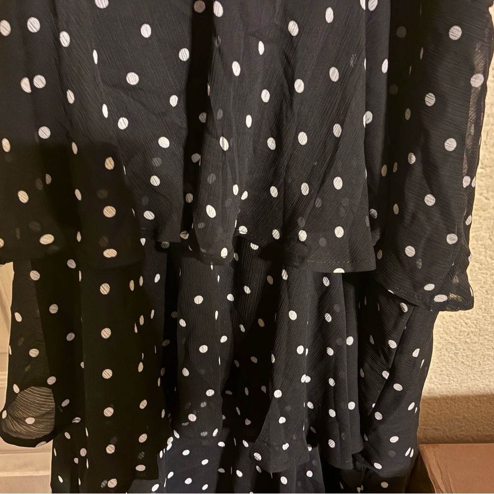 A New Day Black and White Polka Dot Dress - Picture 5 of 6